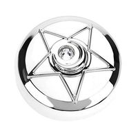 Duevin 3 Colors Portable Contact Lens Box with Mirror Pentagram Shape Lenses Container Case(White)