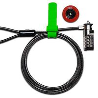 ChargeTech Anti-Theft Security Hardware Cable Combination Lock Kit for Laptop, MacBook, iPad, Tablets - Device Combo Lock with Universal Compatibility for Computer Monitors, Laptops, Tablet, Phones