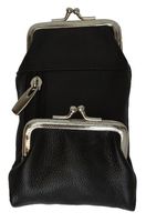 Genuine Leather Cigarette and Lighter Case with Twist Clasp by Marshal (Red)