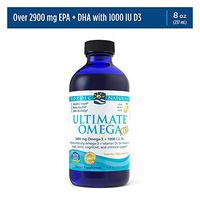 Nordic Naturals Ultimate Omega Xtra Liquid, Lemon Flavor - 3400 mg Omega-3 + 1000 IU Vitamin D3 - 8 oz - Omega-3 Fish Oil - EPA & DHA - Brain, Heart, Joint, & Immune Health - Non-GMO - 48 Servings