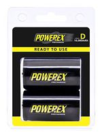 Powerex Low Self-Discharge Precharged D Rechargeable NiMH Batteries, (MHRDP2)