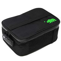 Cali Crusher 100% Smell Proof Soft Case w/Combo Lock (9"x7"x3.5") (Black/Green)