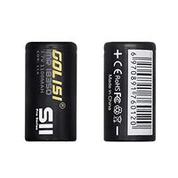 2 Pcs GOLISI IMR 18350 1100mAh Constant Discharging Rate (CDR) 11A Lithium Battery High Drain Li-ion Batteries
