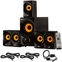 Acoustic Audio AA5170 Home 5.1 Bluetooth Speaker System with Optical Input and 4 Extension Cables