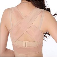 HELIALTH Posture Correction- Hunchback Correction Belt Chest Support -Gathers and Adjusts Chest Support with Extended Buckle,Flesh,M