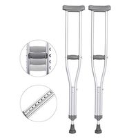 MYJZY Non-Slip Medical Adult Crutches(Pair),Height Adjustable Lightweight Aluminum Alloy Underarm Crutches,Comfort Rubber Underarm Pad and Handgrip