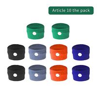 Shangfei 10Pcs Anti-Nausea Finger Pressure Wristband, Multi-Color Sports Disease Relief Wrist with Finger Pressure Anti-Nausea Relief Belt for Children/Adults/Seasick/Car/Air
