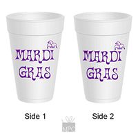 Mardi Gras Styrofoam Cups - Jester Hat