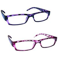 The Reading Glasses Company Purple & Pink Tortoiseshell Lightweight Readers Value 2 Pack Mens Womens RR32-54 +2.00