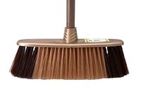 Uniware Indoor Broom w/Soft Bristles for Households & Offices, 10.4x48.4-Inches (Dark Brown/Brown)