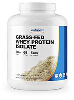 Nutricost Grass-Fed Whey Protein Isolate (Unflavored) 5LBS - rBGH Free, Non-GMO & Gluten Free