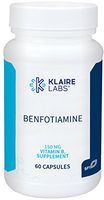 Klaire Labs Benfotiamine - Hypoallergenic 150 Milligrams Higher Bioavailability B1 as Thiamine (60 Capsules)