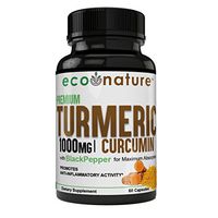 Turmeric Curcumin | Turmeric Extract 1000mg + Black Pepper 10mg | Natural Anti-Inflammatory Pain Relief Supplement | High Absorption, Boost Immunity & Gut Health, Reduce Inflammation