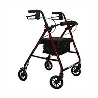 Roscoe Medical - E-Series Rollator with Padded Seat, 6-inch Wheels (Burgundy) - CM