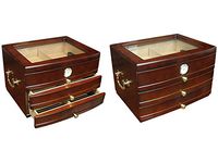 Prestige Import Group Regent Glass Top Cigar Humidor