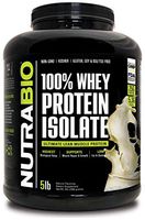 NutraBio 100% Whey Protein Isolate (Vanilla, 5 Pounds)