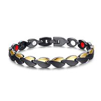 Men's Magnetic Bracelet Made of Titanium Steel, Pain Relief Arthritis and Carpal Care Gifts, Male and Female Wristbands (Black)