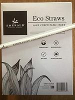 Emerald Eco 8" Straws 100% Compostable 400/bx (20 Boxes Makes case = 8000 Straws).