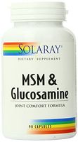 Solaray MSM and Glucosamine Capsules, 90 Count by Solaray