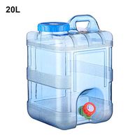 15L 20L Pure Water Plastic Bucket Home Water Storage Container With Lid Car Mineral Water Barrel Self-driving Tour with Faucet