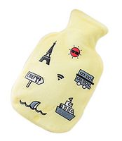 Small Plush Creative Rubber Hot Water Bottle, Yellow and Ship