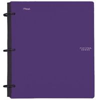 Five Star Flex Hybrid NoteBinder, 1-1/2 Inch Binder, Notebook and Binder All-in-One, Purple (72518)