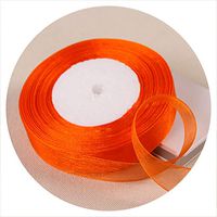 50 Yards/Roll Organza Ribbon for Gift Wrapping Decoration Christmas Ribbons 9/12/15/19/25/38Mm,Orange,15Mm