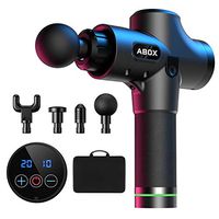 ABOX Percussion Massage Gun, Handheld Muscle Massager Electric Deep Tissue Treatment Device MG-009, with Ultra Quiet Motor, 20 Speed Strength Levels