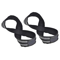 Yosoo Wrist Strap, 1 Pair Figure 8 Weight Lifting Straps Dead Lift Wrist Strap for Pull-ups Horizontal Bar Powerlifting Gym Fitness Bodybuilding Equipment Weight Lifting Wrist Strap (M)