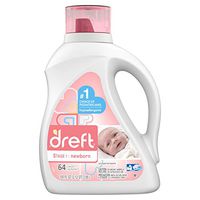 Dreft Stage 1: Newborn Hypoallergenic Liquid Baby Laundry Detergent (HE), Natural for Baby, Newborn, or Infant, 100 Ounces (64 loads)