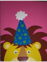 Whimsical Wiggly Eyes Lion Note Cards w/ Envelopes