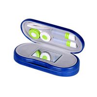 ROSENICE Portable 2-in-1 Eyeglass and Contact Lens Hard Case for Home Travel Kit (blue)