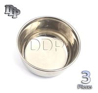 DDP 3 IODINE CUPS STAINLESS STEEL MEDIC