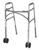 McKesson Bariatric Steel Folding Walker with 5-inch Wheels - 2 Each / Case - 22023802
