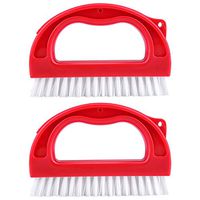 2 Pack Grout Cleaner Brush, Tile Joint Cleaning Scrubber for Shower, Floors, Bathroom, Window Track and Kitchen