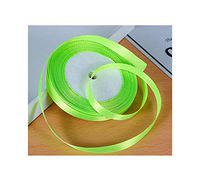22Meters/Roll 6Mm Silk Satin Ribbons Baby Shower Birthday Party Wedding Engagement Christmas Halloween Gift Wrapping Ribbon,Neon Green