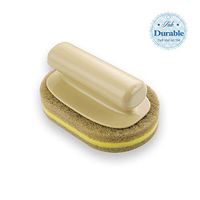 Rando Handle Sponge Brush Household Cleaning for Kitchen Bathroom Tile Shower Bathtub Scrubber Scouring Brush 1PC (Yellow)