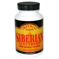 Imperial Elixir Siberian Eleuthero Root Extract Powder, 100 Capsules (Pack of 2)