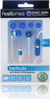 3.5mm Universal Earbud with Mic and On/Off Button (Blue)