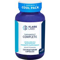 Klaire Labs Ther-Biotic Complete Probiotic - 25 Billion High CFU Blend, The Original Hypoallergenic Probiotic for Men & Women, Dairy-Free (120 Capsules)
