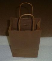 Gold Paper Bags with Handle Medium 12/pack 5.5x3.5x8