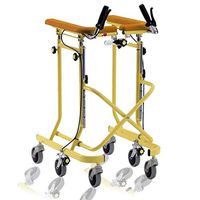 Walkers Four-Wheel Folding Lightweight with Brakes Old Man Rehabilitation Training Walking Gifts (Color : C, Size : 72.5cm)