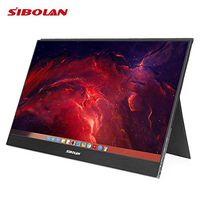 SIBOLAN 15.6 inch USB Type C Portable Monitor 4K 3840×2160 HDR with Dual HDMI Mini Input Ports 5mm Ultra Slim Compatible with Smart Phone and PC with Smart Case
