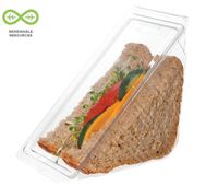 Bulk PLA Sandwich Wedge Container PLA Take Out Containers: Eco-Products EP-SWH3 (1500 Containers)