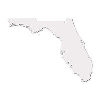 Florida Sunshine State Gator Nole Cane Pride Decal Sticker - White 5" Vinyl Decal for Cars, Macbooks, and Other Laptops