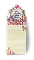 Punch Studio Floral Gold Foil Embellished Die Cut Magnetic List Notepad True Friendships are always in Bloom