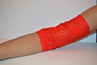 Design For Your Life PICC line Cover Sleeves Lace (Red, Large)