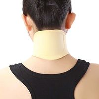 Aofit Tourmaline Magnetic Therapy Thermal Self-heating Neck Support Brace Protector Health-care Belt Black (Yellow)