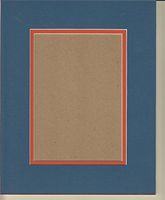 20x24 Royal Blue and Orange Double Picture Mats Bevel Cut for 16x20 Pictures