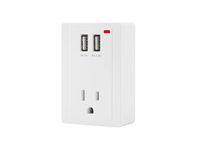 Monoprice Z Wave Plus Wall Socket Plug in Receptacle with 2 USB and 1 AC Port (15654)